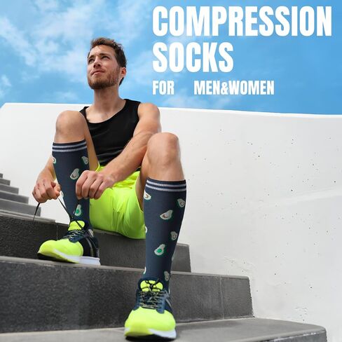 bropite Compression Socks for Women & Men 8 Pairs Circulation-Compression Socks 20-30 mmhg-Best for Running,Nurse,Travel,Yoga in Kuwait