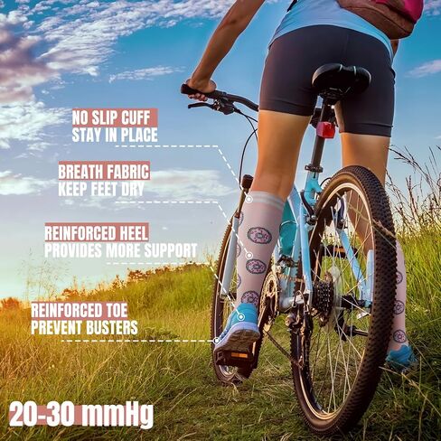 bropite Compression Socks for Women & Men 8 Pairs Circulation-Compression Socks 20-30 mmhg-Best for Running,Nurse,Travel,Yoga in Kuwait