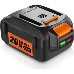 【NEW LED Indicator】2Pack 6.0Ah 20V Replace Battery for Worx 20V Battery Compatible with Worx 20 Volt Lithium WA3520 WA3525 WG151s WG155s WG251s WG255s WG540s WG545s Cordless Power Tools Battery