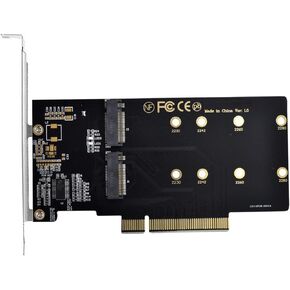 Xiwai 4X NVME M.2 AHCI to PCI-E Express 3.0 Gen3 X16 Raid Card with Fan VROC Raid0 Hyper Adapter