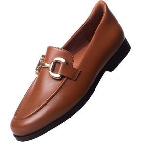 Womens Hands Free Slip On Fashion Classic Casual Comfort Buckle Loafers for Women