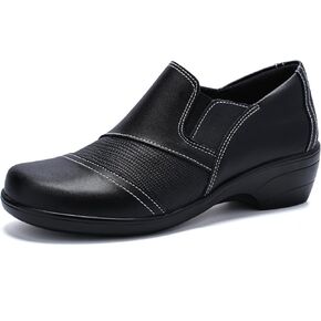 Loafers for Womens Comfort Leather Slip On Dress Shoes for Office Business