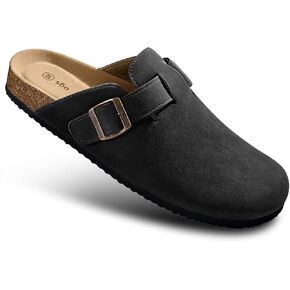 BULLIANT Women Clogs-Comfortable Mules Slippers Sandals Nurse Shoes Unisex for Men-Cushioned Footed Flannel-Lined Upper