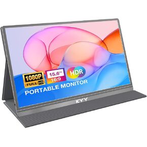 KYY Laptop Screen Extender, 14'' FHD 1080P USB-C Portable Monitor, IPS Computer Display, Dual Monitor for Triple Screen, Monitor for 12"-16" Laptop (Mac, Wins, Android)
