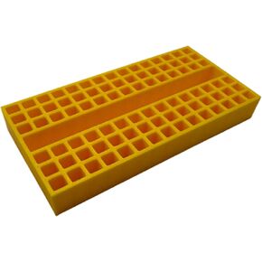 GarageInOrder 3d Printed Impact Bit Organizer for DeWalt Small Toughcase (1 Compartment + 90 bits) (Yellow)