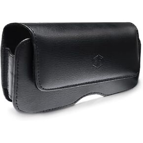 AH Premium Military Grade Canvas Belt Case, Rugged Pouch Belt Clip Holster Nylon Metal Flip Phone Belt Case Holder Fits Most Small Belt Pouch FLIP Cell Phones & Key Fob & for Airpod Omnipod Carrier