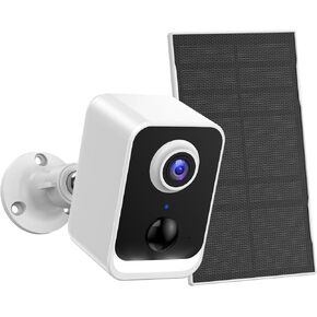Security Cameras Wireless Outdoor Solar: Battery Power Cameras for Home Security WiFi Seguridad Camara System Kit Surveillance Monitor with Motion Sensor Flood Light Alarm & Color Night Vision