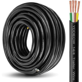 7 Way Trailer Wire - 14/7 Heavy Duty 40FT 100% Pure Copper 7 Wire Trailer Cable 14 Gauge 7 Conductor Wiring Extension Cable Insulated Cable for Rv Trailer and Automotiv