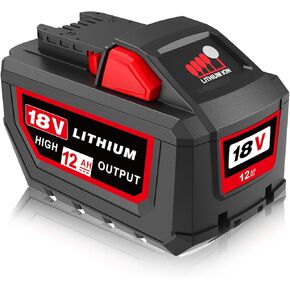 HOCHSTERN Replacement for Milwaukee M-18 Battery 12.0Ah High Output Compatible with Milwaukee 18V Battery 48-11-1880 48-11-1850 48-11-1860 and 18 Volt Cordless Power Tools