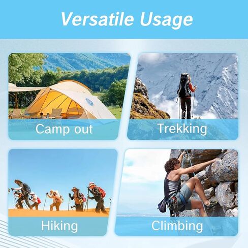 NIIIYTYB 6 Pcs Backpack with Trekking Pole Holder Adjustable Bungee Rope Lanyard Elastic Quiver Straps for Backpacking Climbing Hiking Walking Sticks Replacement Bag Strap Parts (Black) in Saudi Arabia