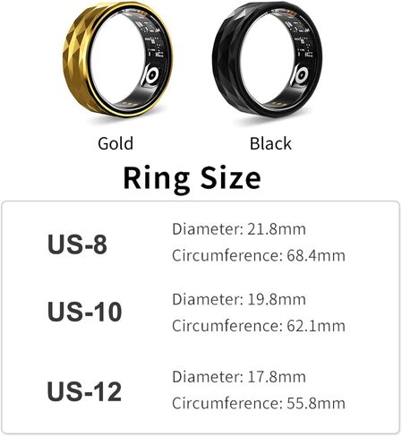 Smart Ring Health Tracker,Anillo Inteligente para Hombre,Health Rings for Women & Men,Long Lasting Batteries Sleep Ring (Silver, 9#) in Saudi Arabia