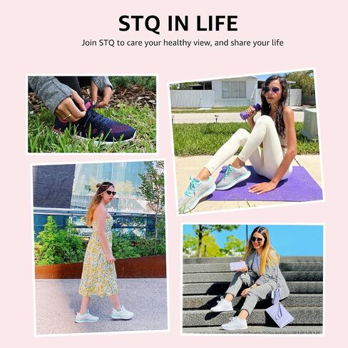 STQ Tennis Shoes Womens Sneakers Breathable Mesh Walking Shoes Arch Support Orthopedic Athletic Workout Gym Running Shoe for Travel Jogging Sports Cross Training in Kuwait