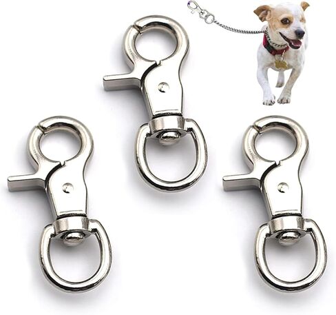 NIIIYTYB 2 Packs Trigger Snap Hooks Metal Clasp Hook Marine Grade Stainless Steel Heavy Duty Swivel Metal Clips Quick Release Lobster Clasp for Dog Leash Flag Pole Camera Straps Large Eye (2.65") in Saudi Arabia