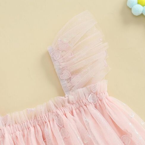 Toddler Baby Girl Bow Dress Sleeveless Butterfly Tulle Lace Ruffles Dress Fairy Layered Ruffle Party Princess Dress in Saudi Arabia