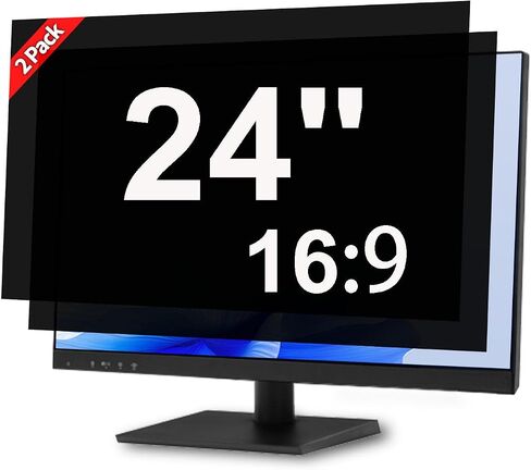 22 Inch Privacy Screen for Monitor for Widescreen Monitor - Anti Glare - Blue Light Filter - Anti-Scratch Protector with 16:10 Aspect ratio (2 PACK) in Kuwait
