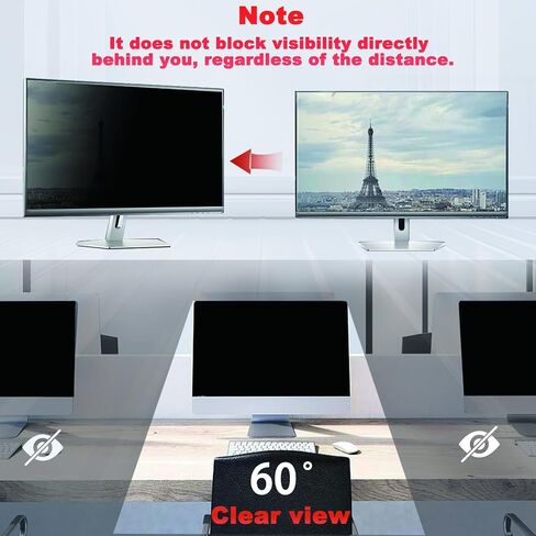 22 Inch Privacy Screen for Monitor for Widescreen Monitor - Anti Glare - Blue Light Filter - Anti-Scratch Protector with 16:10 Aspect ratio (2 PACK) in Kuwait