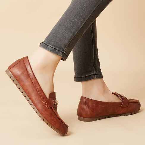DeYashopin Women's Loafer Shoes Leisure Slip On Work Shoes Comfort Walking Flats in Saudi Arabia