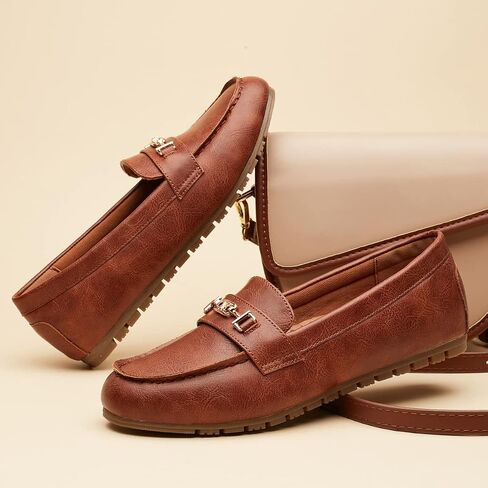 DeYashopin Women's Loafer Shoes Leisure Slip On Work Shoes Comfort Walking Flats in Saudi Arabia
