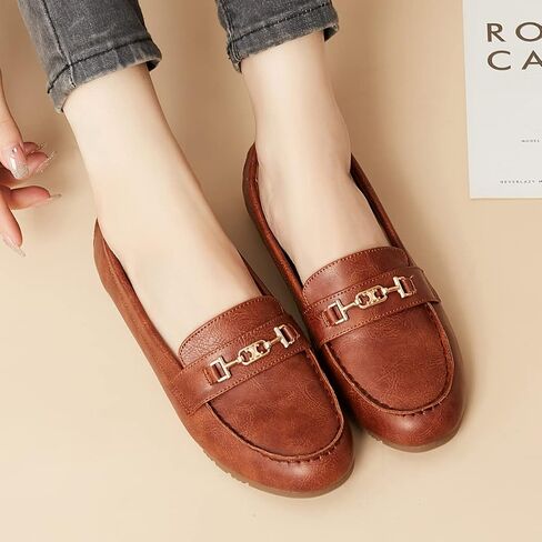 DeYashopin Women's Loafer Shoes Leisure Slip On Work Shoes Comfort Walking Flats in Saudi Arabia