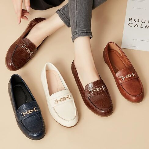 DeYashopin Women's Loafer Shoes Leisure Slip On Work Shoes Comfort Walking Flats in Saudi Arabia