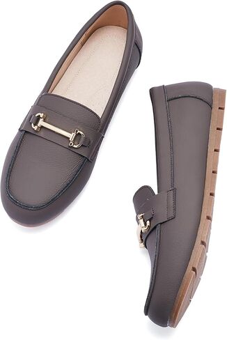 Genuine Leather Loafers for Women Driving Moccasins Business Casual Work Shoes Comfortable & Lightweight Womens Dress Flats Slip On Shoes in Saudi Arabia
