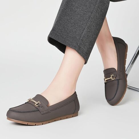 Genuine Leather Loafers for Women Driving Moccasins Business Casual Work Shoes Comfortable & Lightweight Womens Dress Flats Slip On Shoes in Saudi Arabia