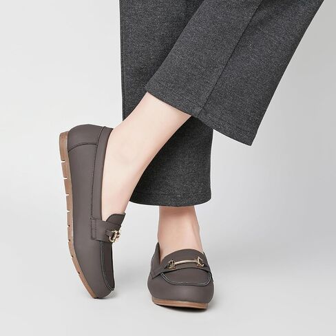 Genuine Leather Loafers for Women Driving Moccasins Business Casual Work Shoes Comfortable & Lightweight Womens Dress Flats Slip On Shoes in Saudi Arabia
