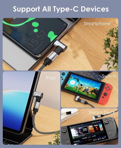 محول USB C ذكر بزاوية قائمة مغناطيسية 240 وات إلى USB C أنثى 40 جيجابت في الثانية، موسع محول 24Pin مسطح 90 درجة من النوع C، فيديو 4K لأجهزة الكمبيوتر المحمول USB 3/4، الكمبيوتر اللوحي، iPhone 15/16، حزمة واحدة مع نصيحتين in Kuwait
