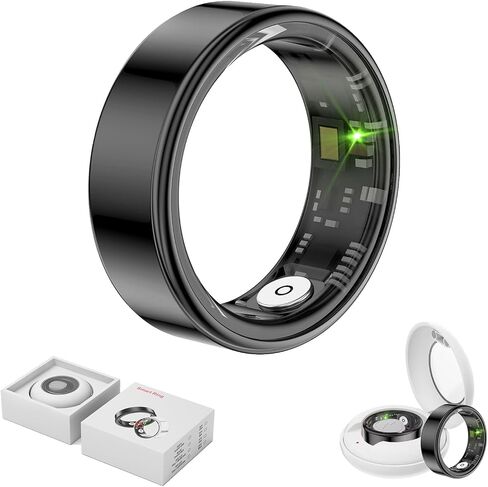 حلقة ذكية لتعقب الصحة، Anillo Inteligente para Hombre، حلقات صحية للنساء والرجال، حلقة نوم ببطاريات تدوم طويلاً (فضي، 11#) in Saudi Arabia
