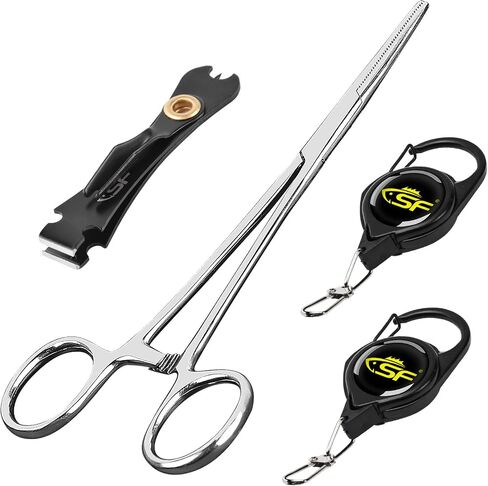 SF 6.3inch Fishing Hook Remover Fly Fishing Forceps Hemostats Straight Stainless Steel Silver Fishing Pliers 1Pcs in Saudi Arabia