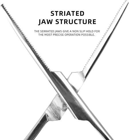 SF 6.3inch Fishing Hook Remover Fly Fishing Forceps Hemostats Straight Stainless Steel Silver Fishing Pliers 1Pcs in Saudi Arabia