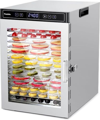 Food Dehydrator,14 Stainless Steel Trays, Dehydrator Machine For Jerky, Meat, Dog Treats, Herb, Vegetables, Fruit, 24H Timer, 194ºF Temperature Control, Safety Over-Heat Protection in Saudi Arabia