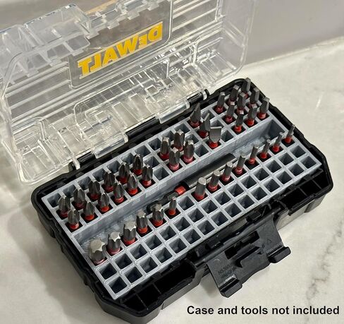 GarageInOrder 3d Printed Impact Bit Organizer for DeWalt Small Toughcase (1 Compartment + 90 bits) (Yellow) in Saudi Arabia