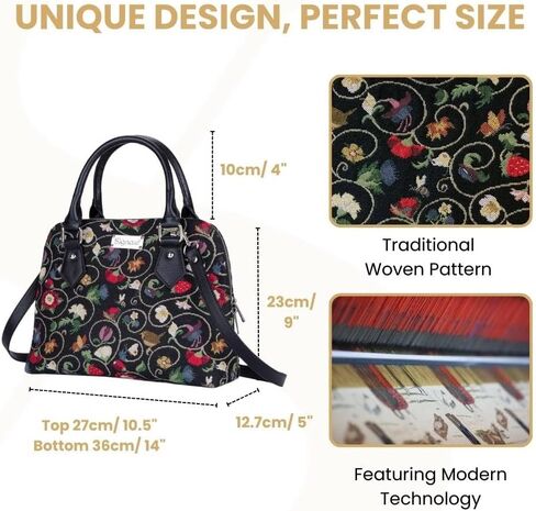 Signare Tapestry Hand Shoulder Bag Cross Body Purses Handbag Satchel Bag for Women In Jacobean Dream Design|CONV-JACOB in Saudi Arabia