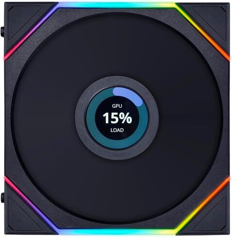 Lian Li UNI Fan TL RGB 140 Reverse Airflow PWM Fan – 140mm, Dual-Zone RGB Lighting, High-Performance Cooling, Daisy-Chain, Black in Saudi Arabia