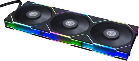 Lian Li UNI Fan TL RGB 140 Reverse Airflow PWM Fan – 140mm, Dual-Zone RGB Lighting, High-Performance Cooling, Daisy-Chain, Black in Saudi Arabia