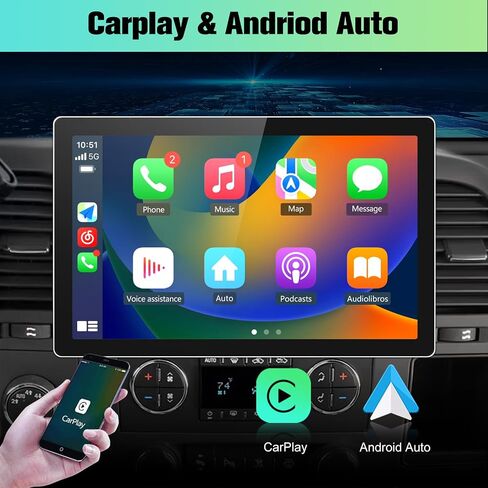 Car Radio Stereo Android 13 for Chevy Silverado 2007-2013 Tahoe Equinox GMC Sierra Yukon with Wireless CarPlay Android Auto in Saudi Arabia