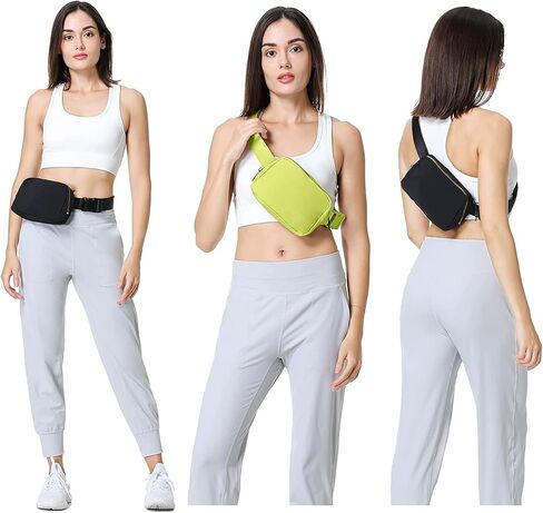 VOROLO Clear Fanny Pack Crossbody Bag For Women And Men Belt Bag Gift For Women Bum Bag with Adjustable Strap for Sports Clear Yellow in Kuwait