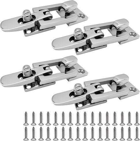 Boat Door Lock Latch Anti-Rattle 316 Stainless Steel Marine Hardware Lockable Hold Down Clamp Latch Fastener Clamp with Screws in Kuwait