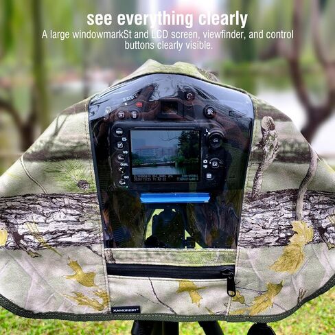 Camera Rain Cover with Openable Viewing Window & Strap Mountable Design,Waterproof Camera Raincoat Sleeve Protector(M) in Kuwait