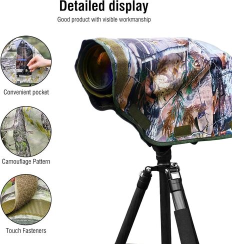Camera Rain Cover with Openable Viewing Window & Strap Mountable Design,Waterproof Camera Raincoat Sleeve Protector(M) in Kuwait