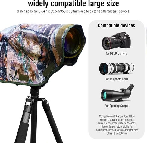 Camera Rain Cover with Openable Viewing Window & Strap Mountable Design,Waterproof Camera Raincoat Sleeve Protector(M) in Kuwait
