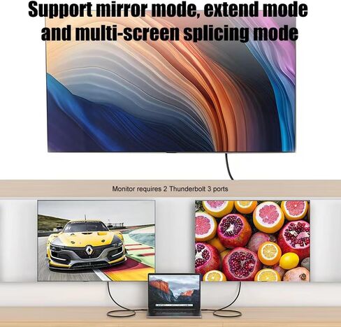 Thunderbolt 3.2 Type-C USB 3.2 Cable is Certified to Support 240W Fast Charging and 4K Ultra-Sharp Video 20Gbps Data Transfer Compatible with All Phones Such as iPhone15Pro max (3.3 ft.). in Saudi Arabia