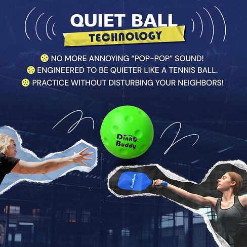 Foam Pickleball Balls - Quiet Indoor/Outdoor Pickleballs Ideal for Practice at Home - Standard and Small/Mini Training Sizes - Great for Kids, Adult, Training - (Size, Quantity) in Saudi Arabia