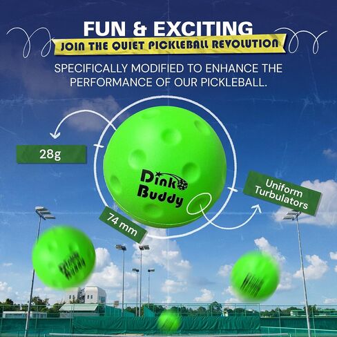 Foam Pickleball Balls - Quiet Indoor/Outdoor Pickleballs Ideal for Practice at Home - Standard and Small/Mini Training Sizes - Great for Kids, Adult, Training - (Size, Quantity) in Saudi Arabia