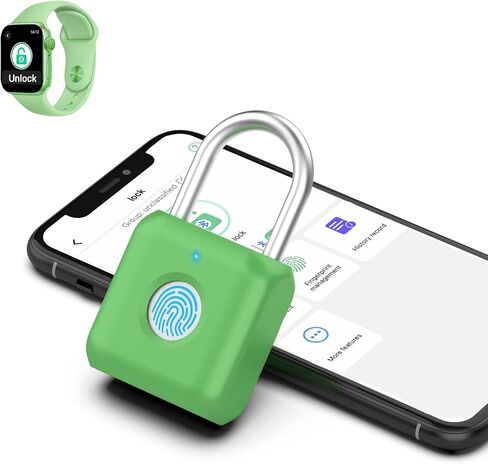 Fingerprint Padlock eLinkSmart Gym Locker Lock for Girls Women with Phone App iOS Watch Metal Keyless Combination Locks for School Sports Locker Toolbox Hasp Storage Pink in Kuwait