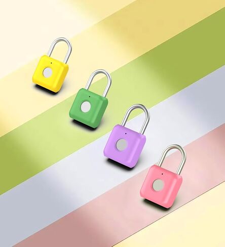Fingerprint Padlock eLinkSmart Gym Locker Lock for Girls Women with Phone App iOS Watch Metal Keyless Combination Locks for School Sports Locker Toolbox Hasp Storage Pink in Kuwait