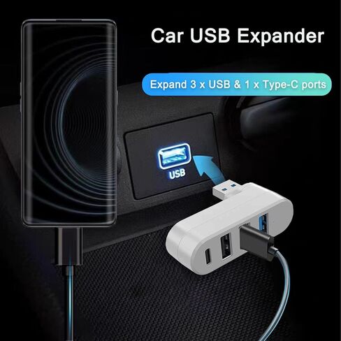 USB 3.0 Hub, VIENON Aluminium 3-Port USB Hub USB Splitter USB Expander for Laptop, Xbox, Flash Drive, HDD, Console, Printer, Camera,Keyborad, Mouse in Saudi Arabia