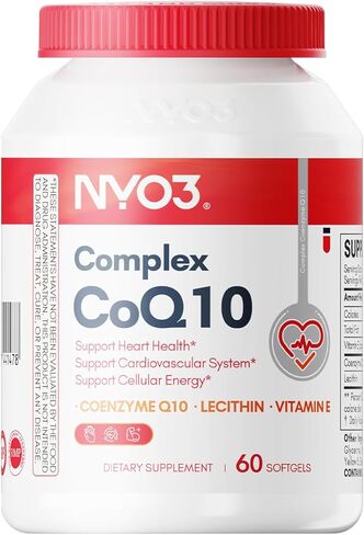 CoQ10 120 مجم 30 كبسولة هلامية، فيتامينات ومكملات الإنزيم المساعد Q10، ليسيثين الزنك السيلينيوم، دعم مضاد للأكسدة عالي الامتصاص لصحة القلب والطاقة، نباتي، خالي من الغلوتين، كمية تكفي لمدة 30 يومًا in Kuwait