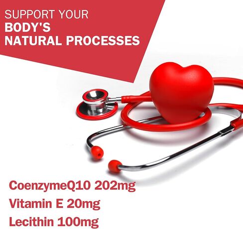 CoQ10 120 مجم 30 كبسولة هلامية، فيتامينات ومكملات الإنزيم المساعد Q10، ليسيثين الزنك السيلينيوم، دعم مضاد للأكسدة عالي الامتصاص لصحة القلب والطاقة، نباتي، خالي من الغلوتين، كمية تكفي لمدة 30 يومًا in Kuwait